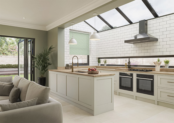 Delicate Foliage, Mint Green - Twist&Fit Roller Blind - Image 7